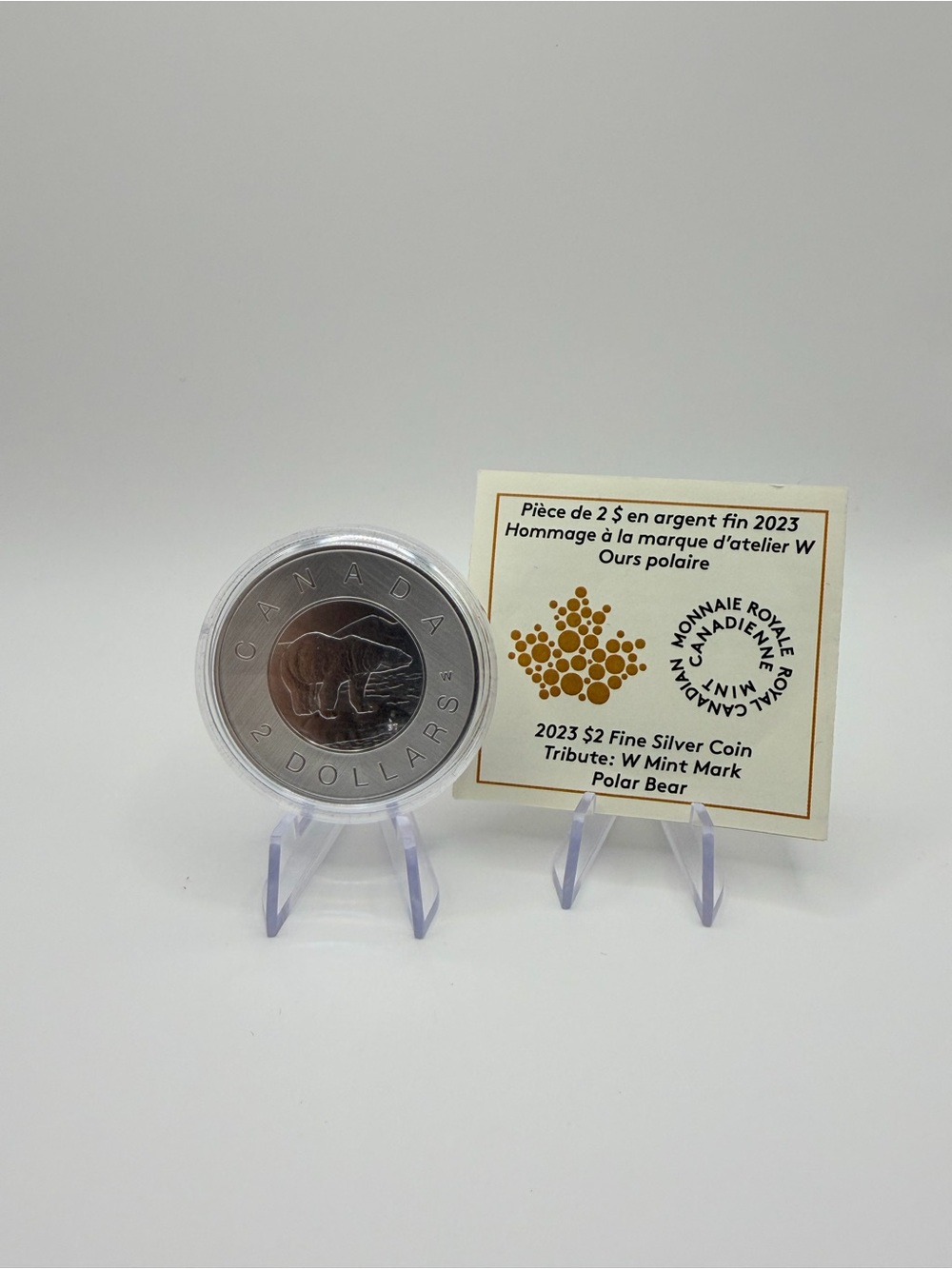 2023 Canada $2 Tribute: W Mint Mark Polar Bear 1oz Fine Silver Coin